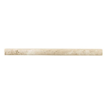 Travertine Collection in Mediterranean Ivory Decorative .75x12 Natural Stone