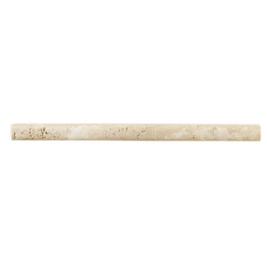 Travertine Collection in Mediterranean Ivory Decorative .75x12 Natural Stone