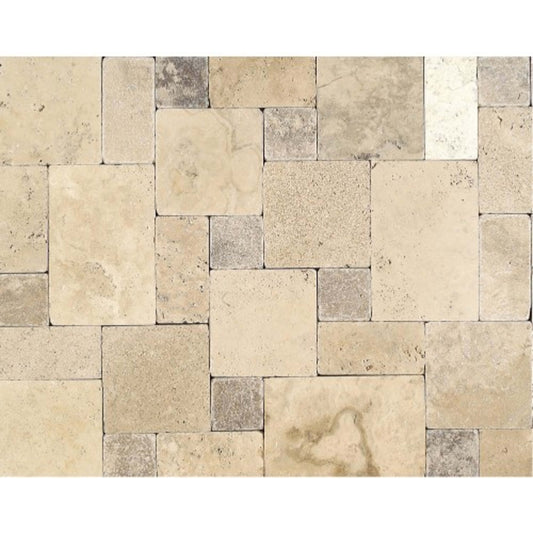 Travertine Collection in Peruvian Cream Blend Paredon Natural Stone