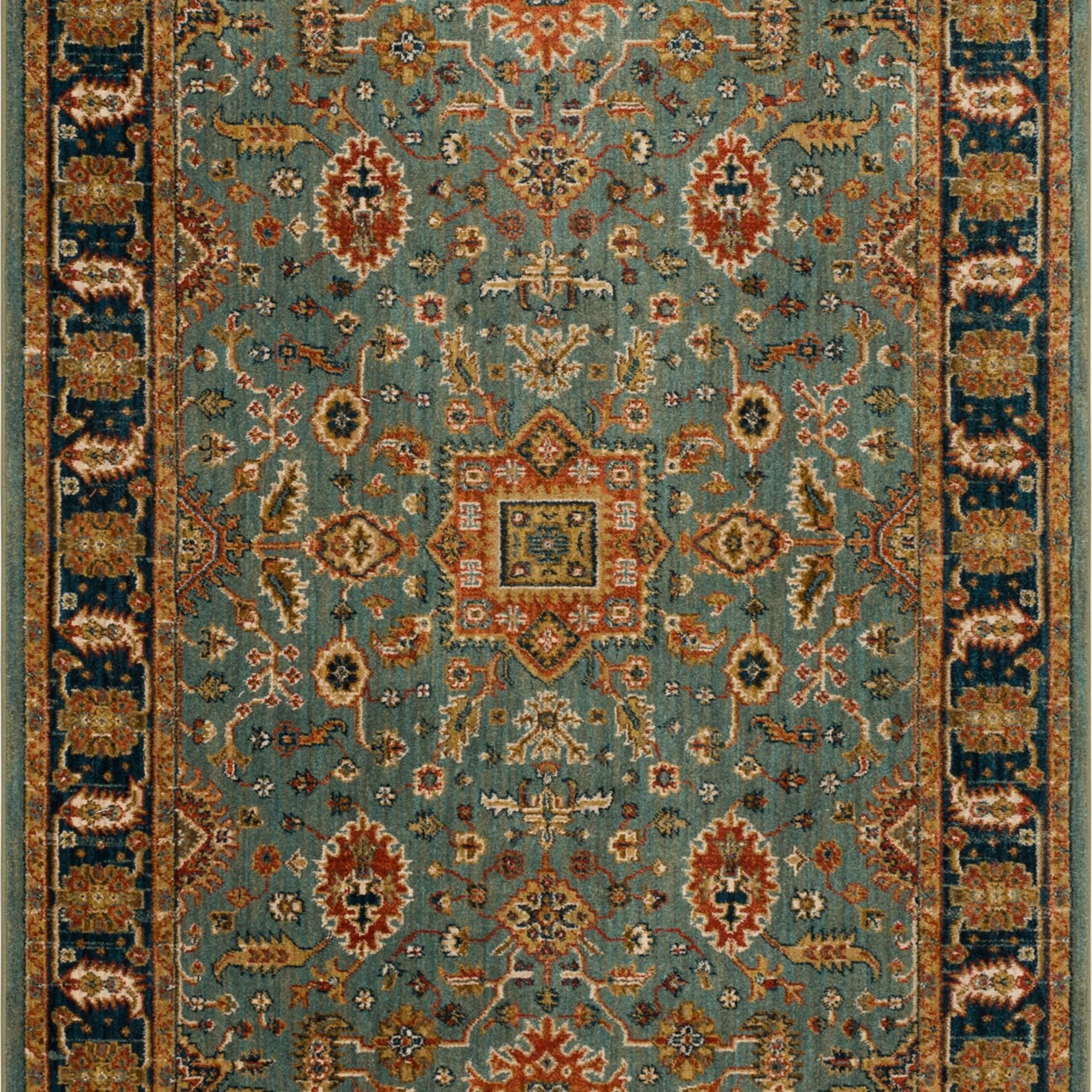Deir Aquamarine in Aquamarine Area Rugs
