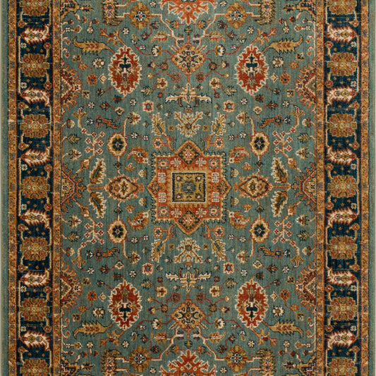 Deir Aquamarine in Aquamarine Area Rugs