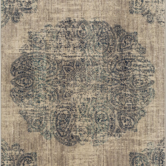 Dharma Medallion Indigo in Medallion Indigo Area Rugs