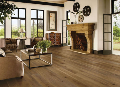 TimberBrushed Platinum  White Oak Engineered in Directional Taupe 9.056"