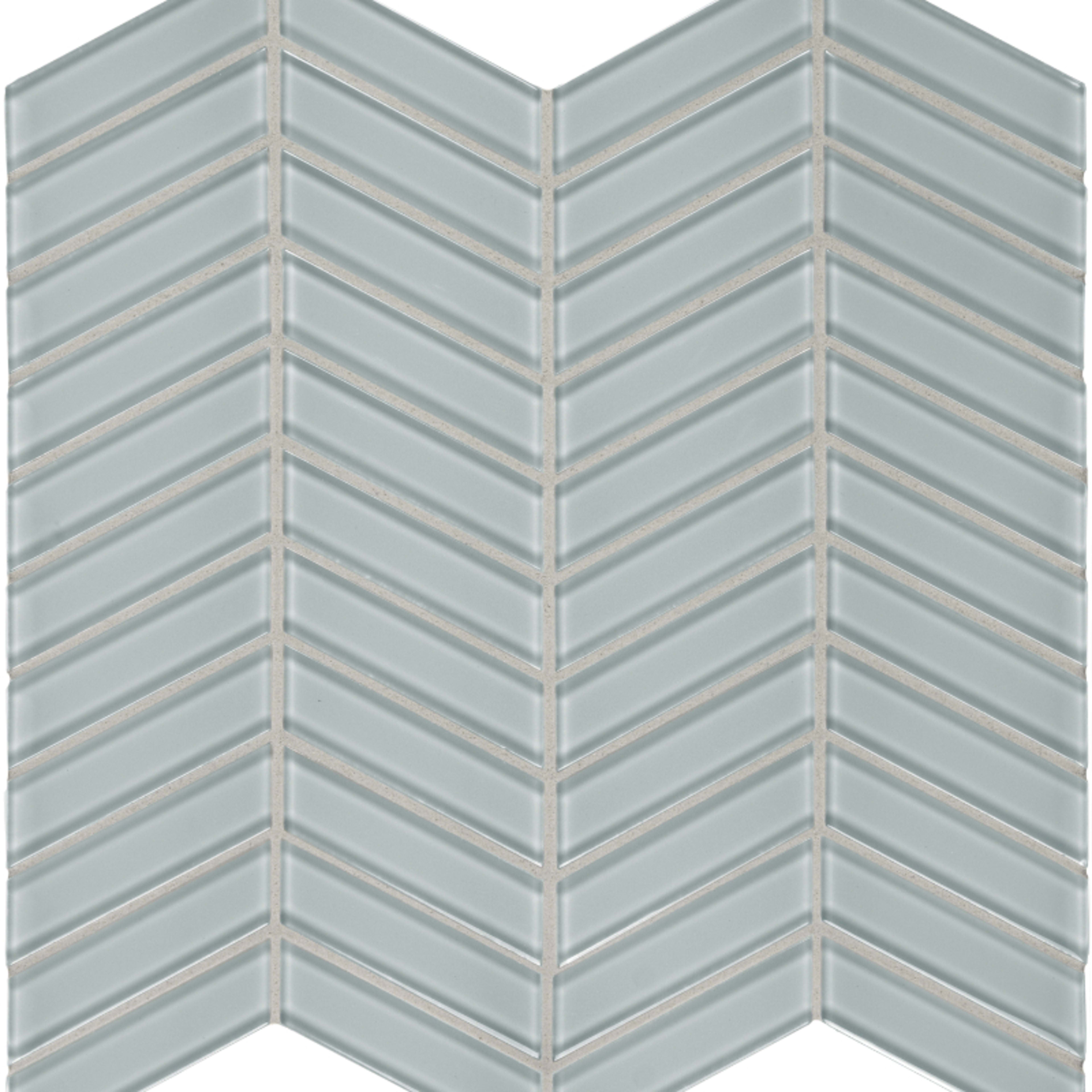 Element in Cloud Chevron Mosaic Glass Tile