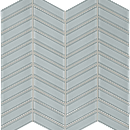 Element in Cloud Chevron Mosaic Glass Tile