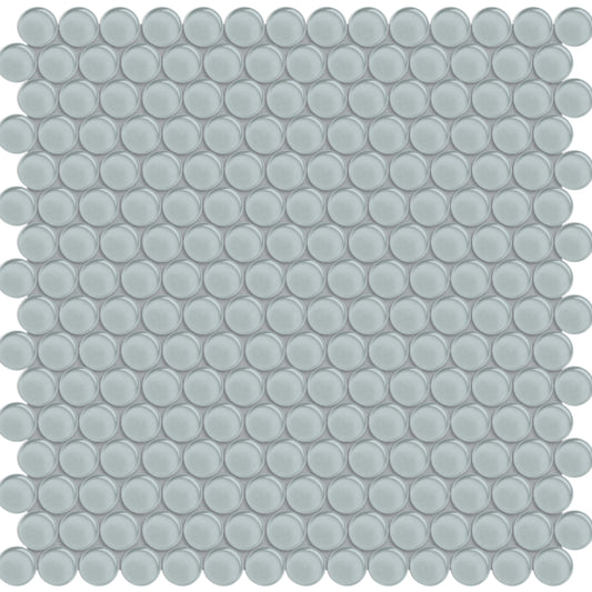 Element in Cloud Penny Round Mosaic Glass Tile