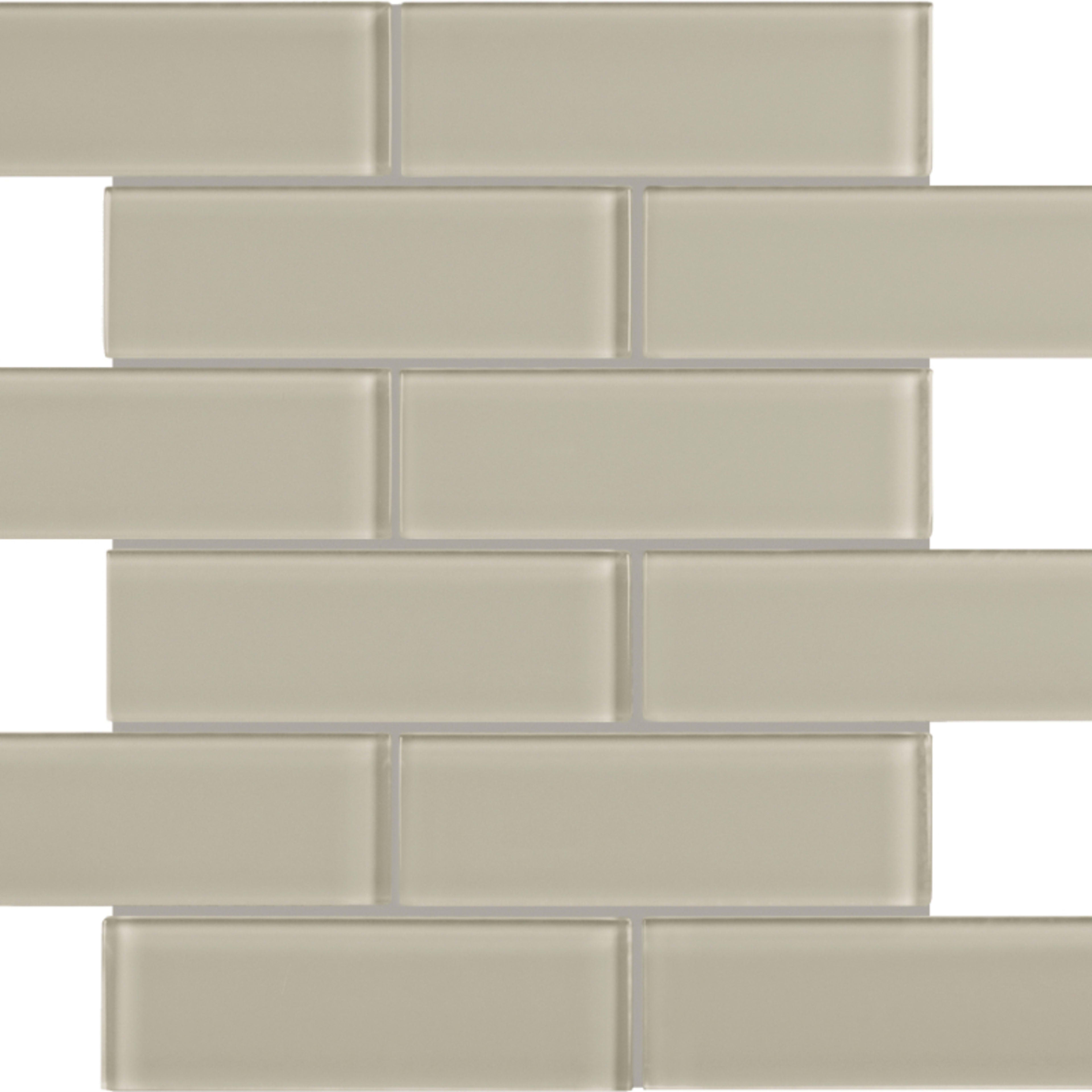 Element in Earth Brick Mosaic 2x6 Glass Tile