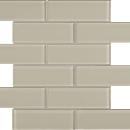 Element in Earth Brick Mosaic 2x6 Glass Tile