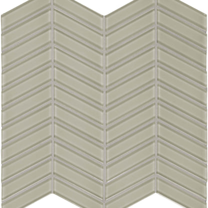 Element in Earth Chevron Mosaic Glass Tile