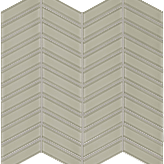 Element in Earth Chevron Mosaic Glass Tile