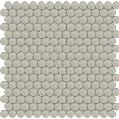 Element in Earth Penny Round Mosaic Glass Tile