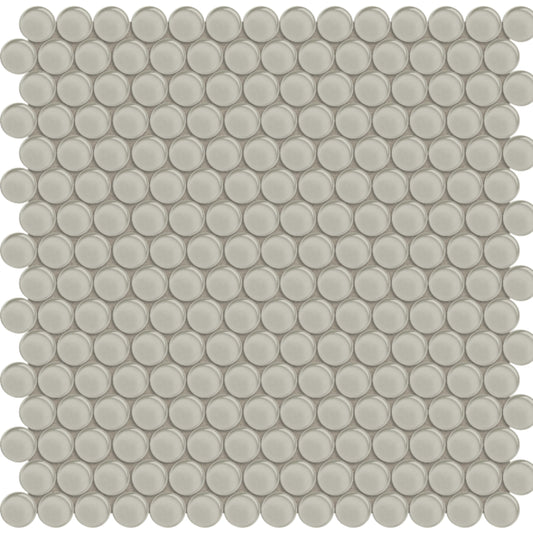 Element in Earth Penny Round Mosaic Glass Tile
