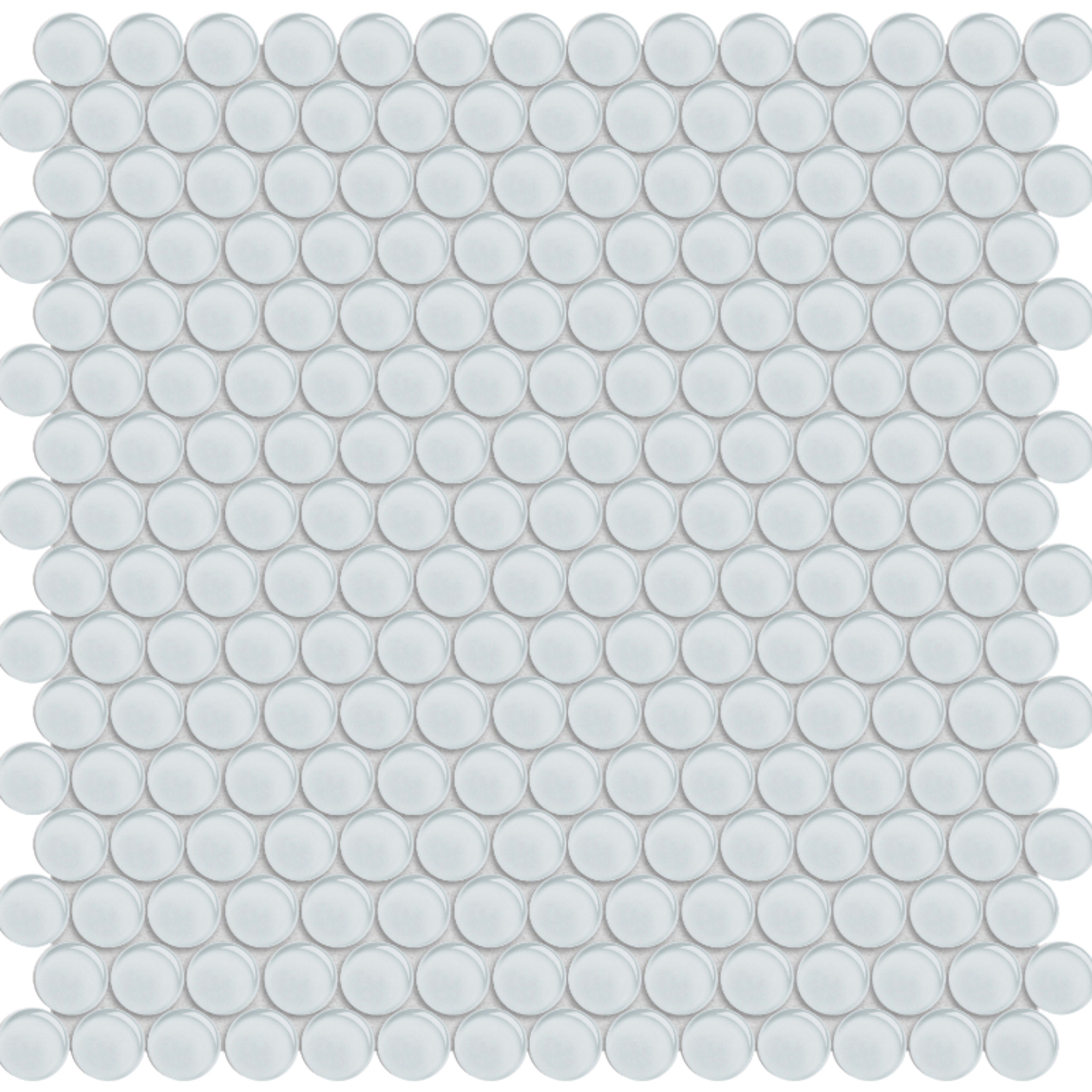 Element in Ice Penny Round Mosaic Glass Tile