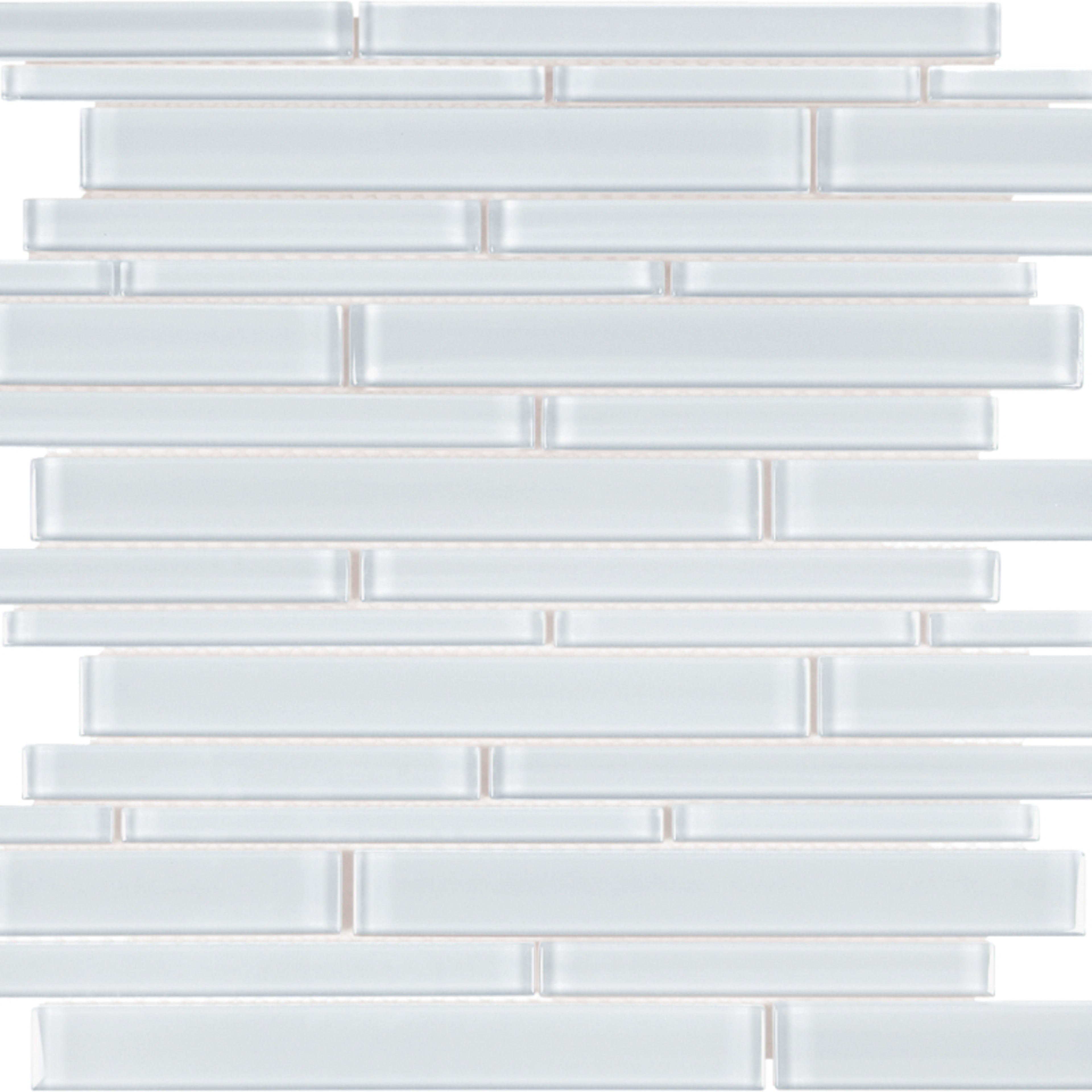 Element in Ice Random Strip Mosaic Glass Tile