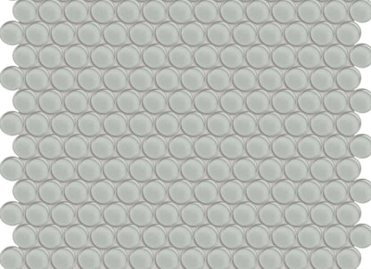 Element in Mist Penny Round Mosaic