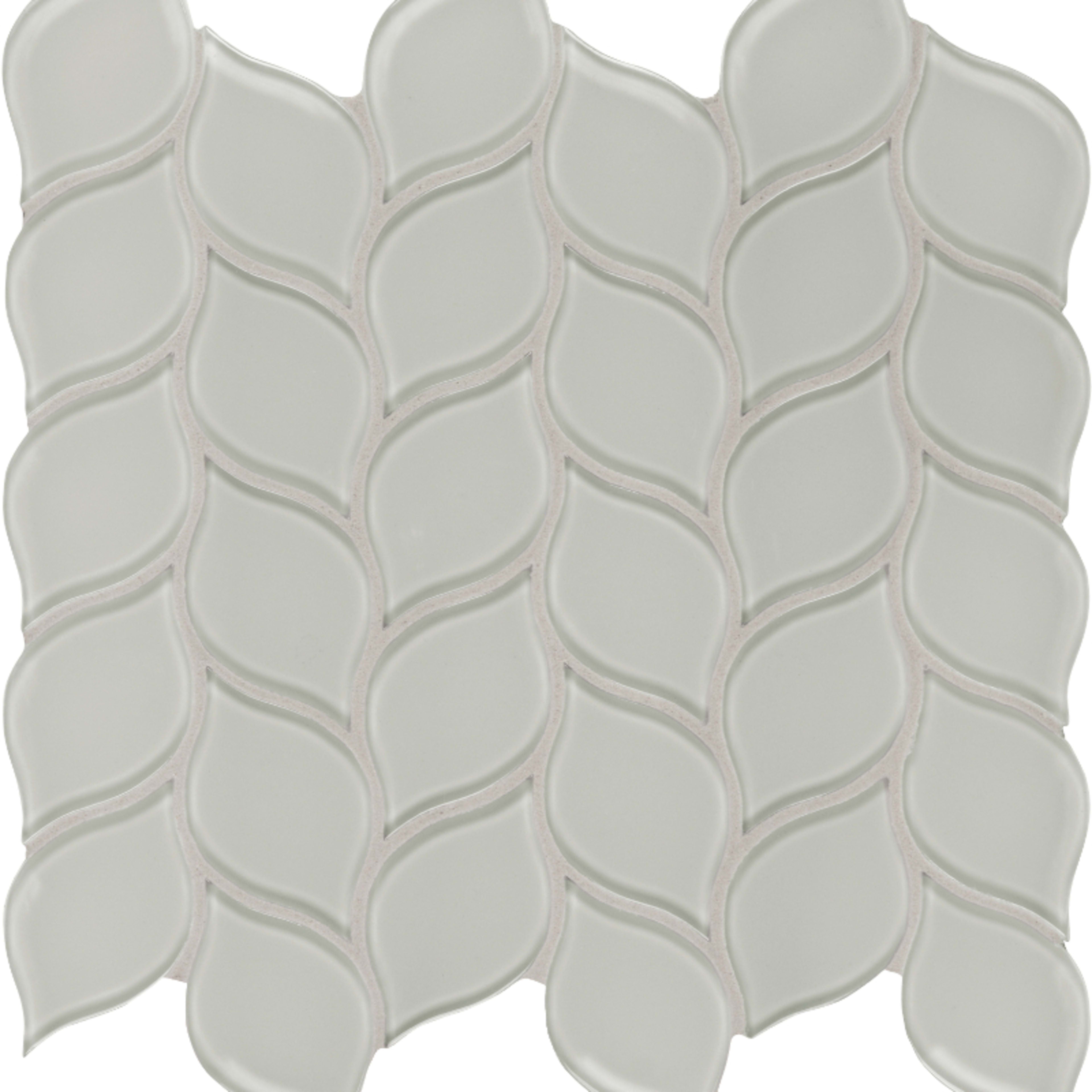 Element in Mist Petal Mosaic Glass Tile
