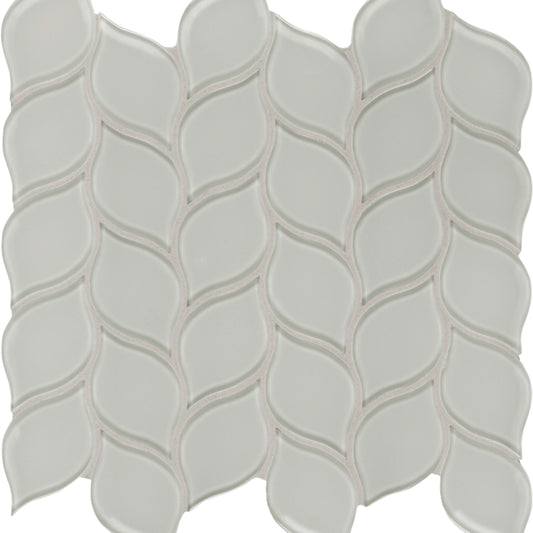 Element in Mist Petal Mosaic Glass Tile