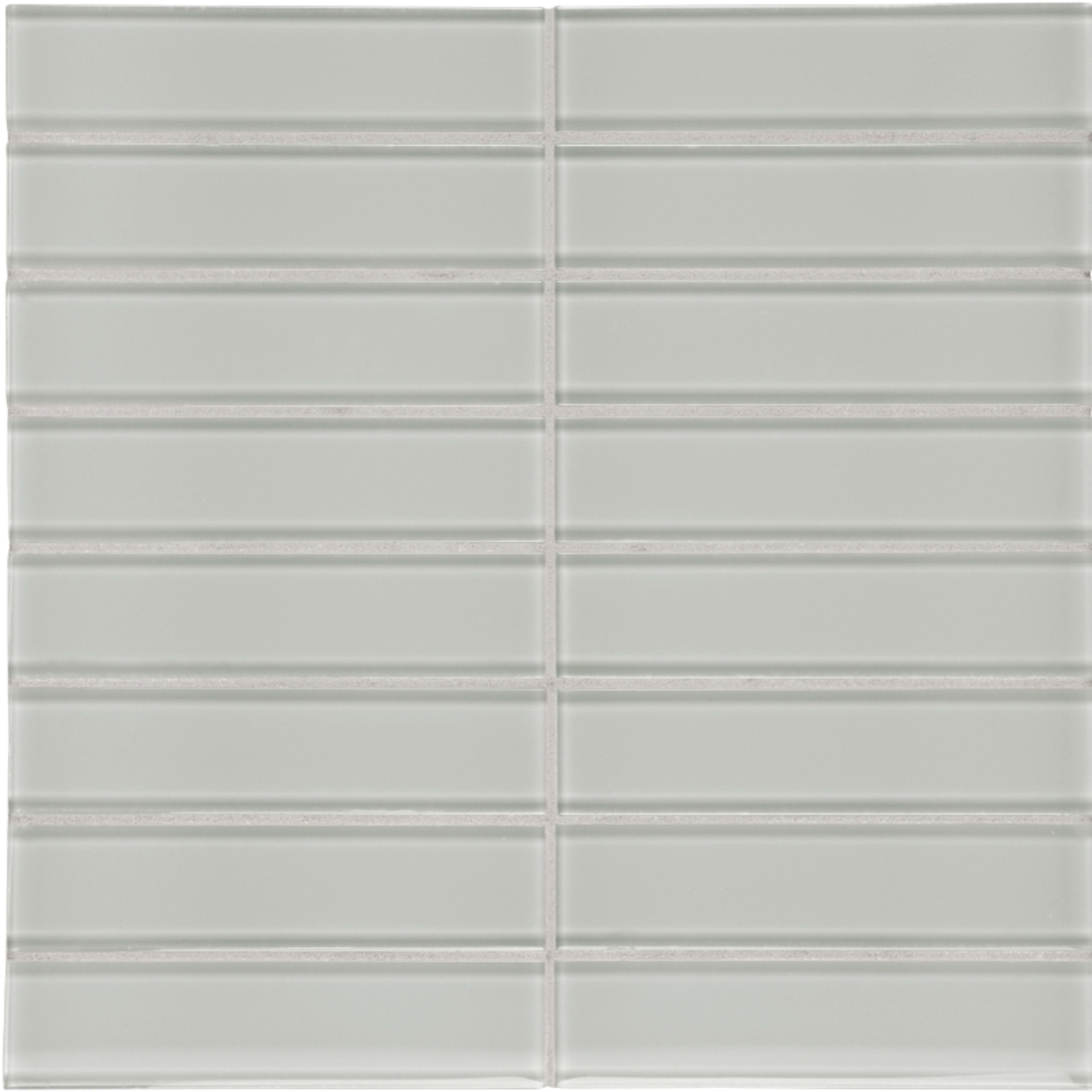 Element in Mist Stacked Mosaic 1.5x6 Glass Tile
