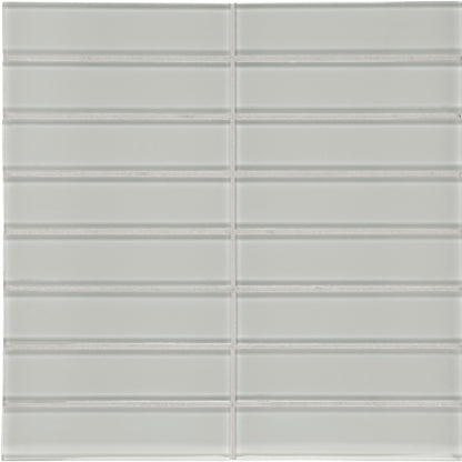 Element in Mist Stacked Mosaic 1.5x6 Glass Tile