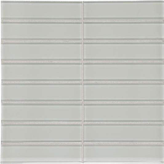 Element in Mist Stacked Mosaic 1.5x6 Glass Tile