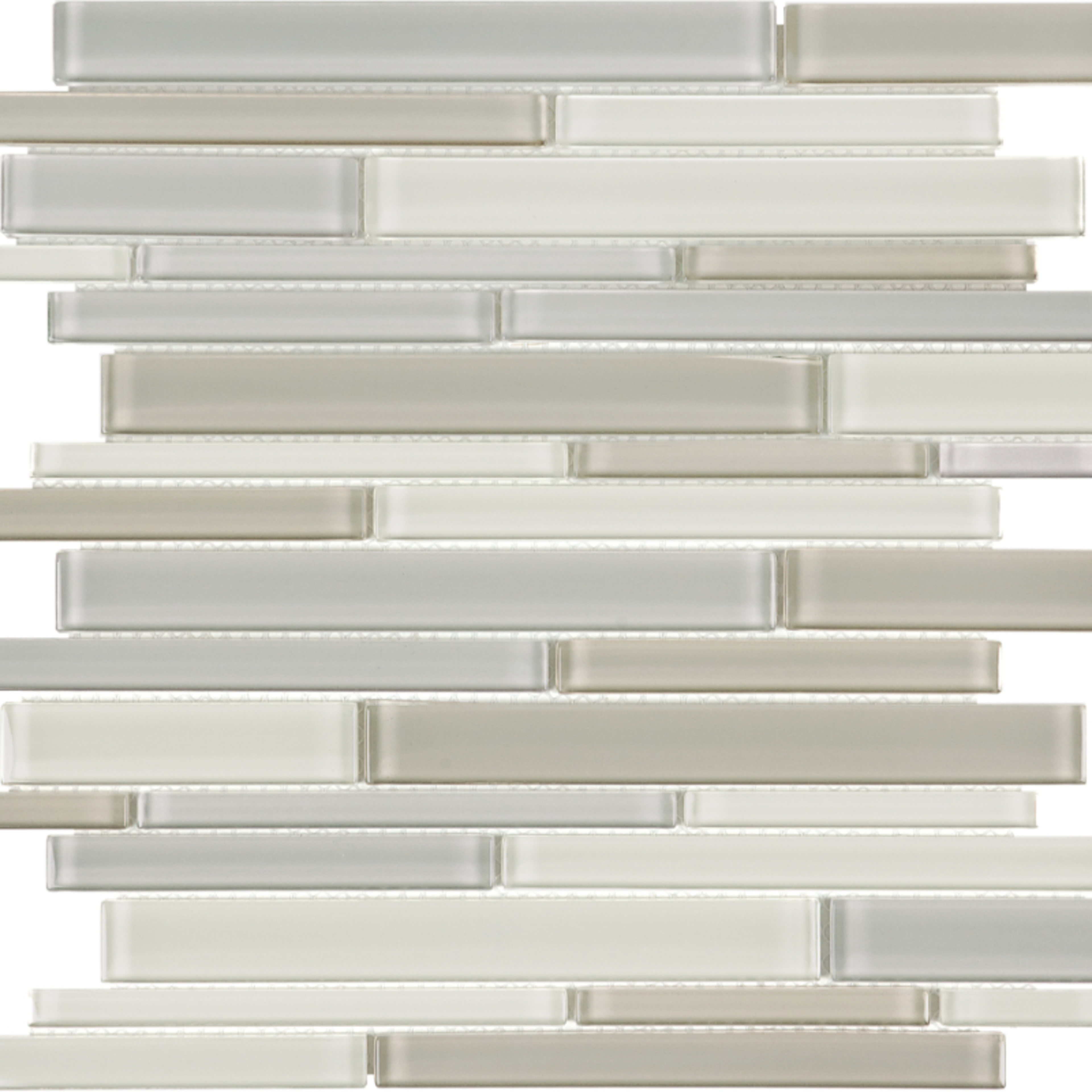 Element in Natural Blend Random Strip Glass Tile