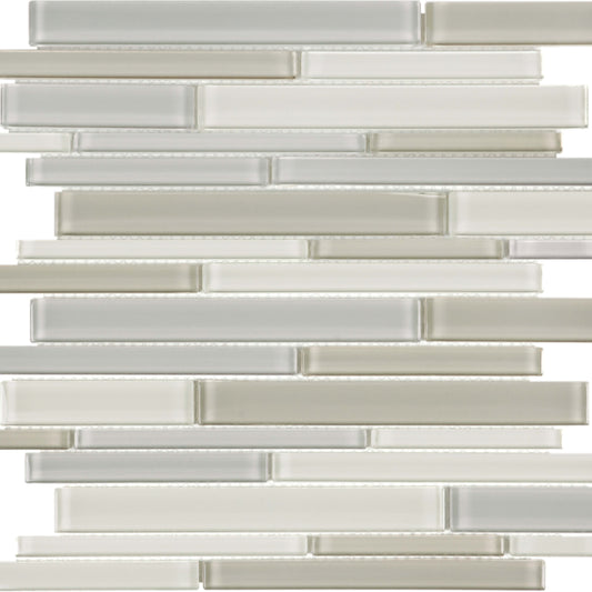 Element in Natural Blend Random Strip Glass Tile