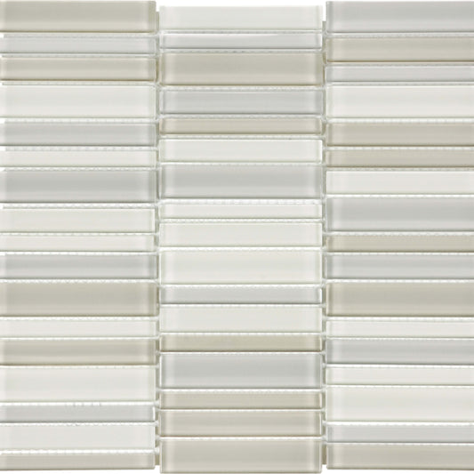 Element in Natural Blend Stacked Glass Tile
