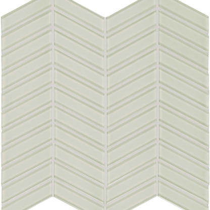 Element in Sand Chevron Mosaic Glass Tile