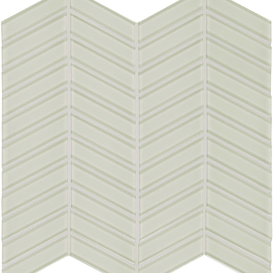 Element in Sand Chevron Mosaic Glass Tile