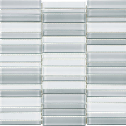 Element in Shades Of Grey Blend Stacked Glass Tile