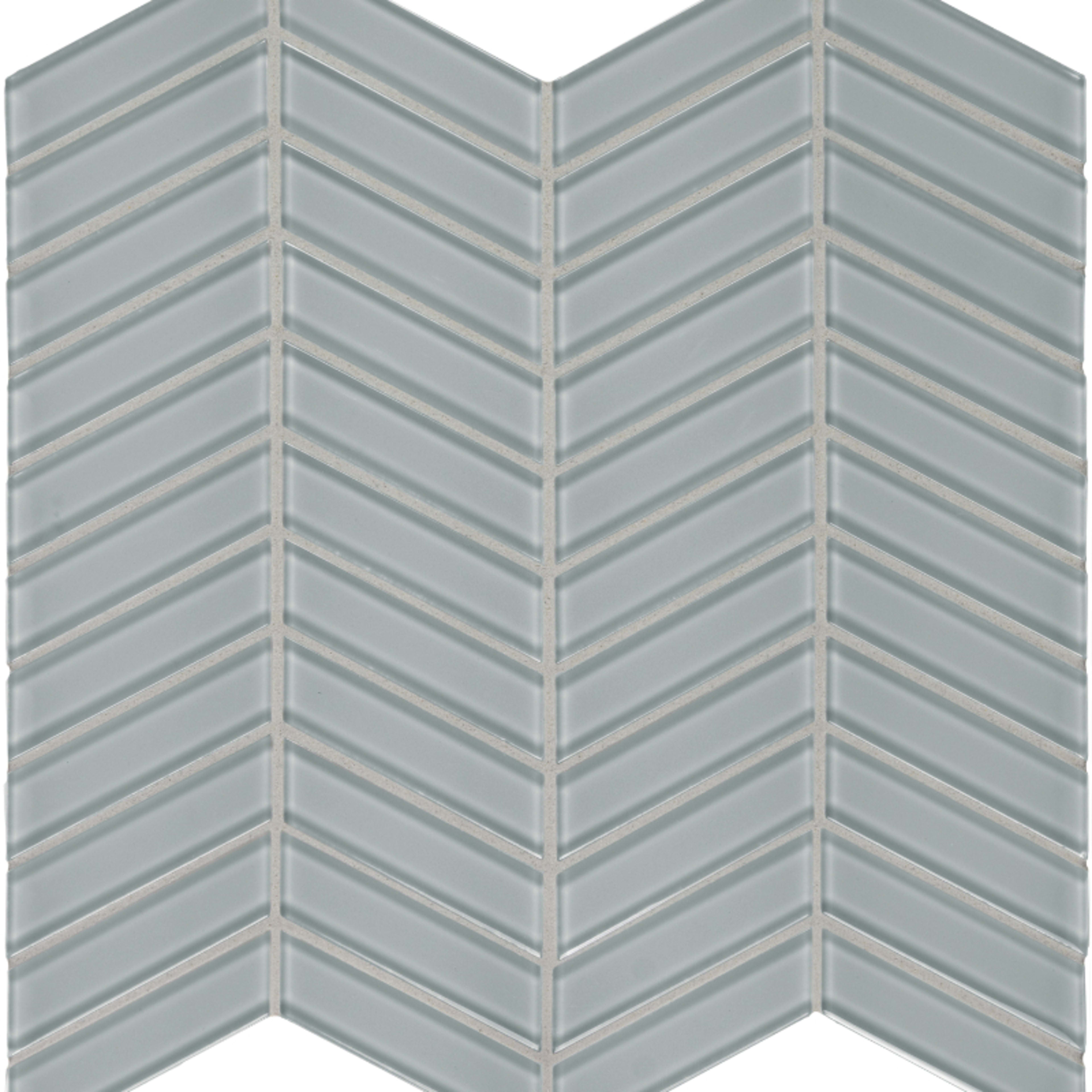 Element in Shadow Chevron Mosaic Glass Tile