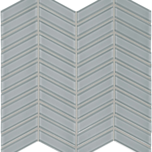 Element in Shadow Chevron Mosaic Glass Tile