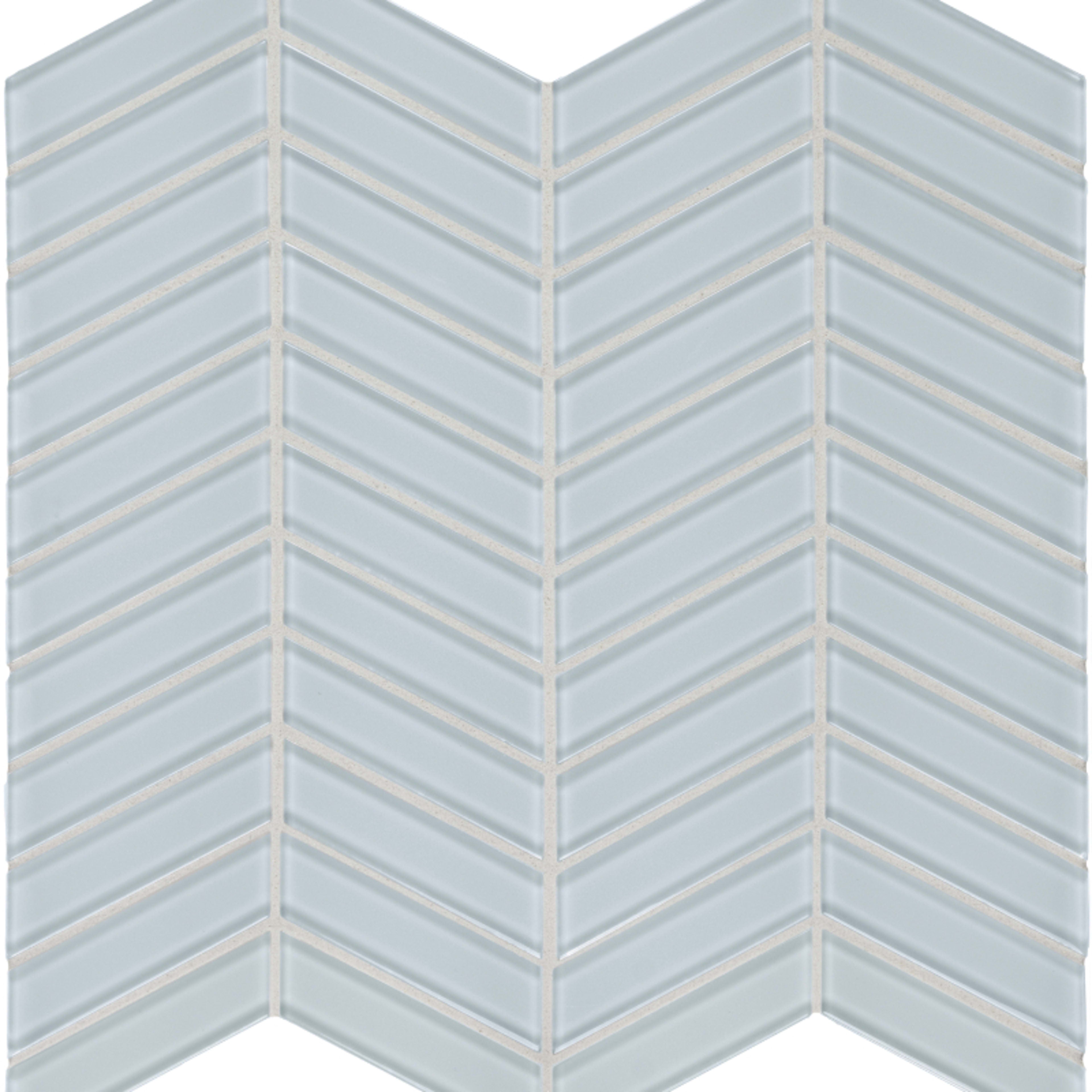 Element in Skylight Chevron Mosaic Glass Tile