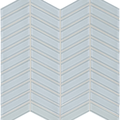 Element in Skylight Chevron Mosaic Glass Tile