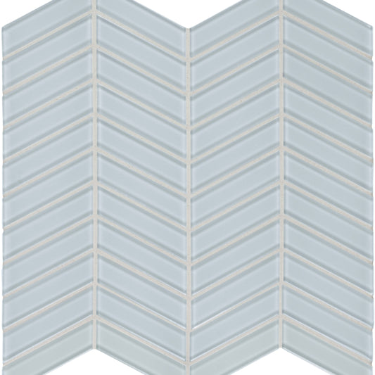 Element in Skylight Chevron Mosaic Glass Tile