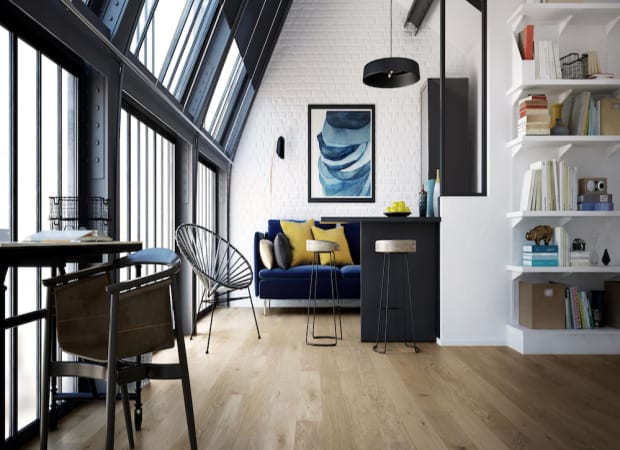 Elegancia Collection - Smooth White Oak Engineered 1/2 in Madera 6.5