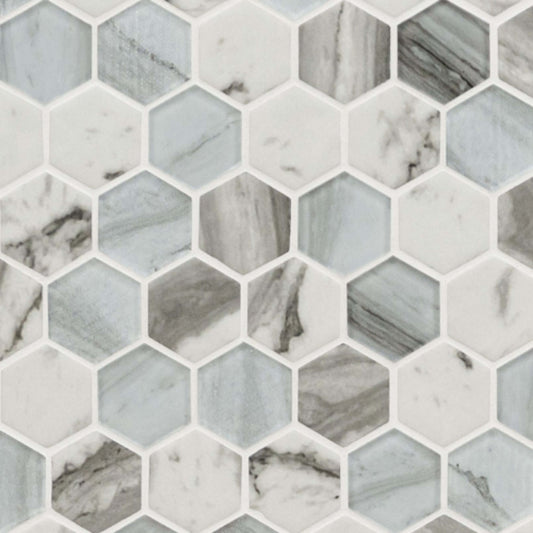 Esperanza in Esperanza 2" Hexagon Mosaic Tile Glass Tile