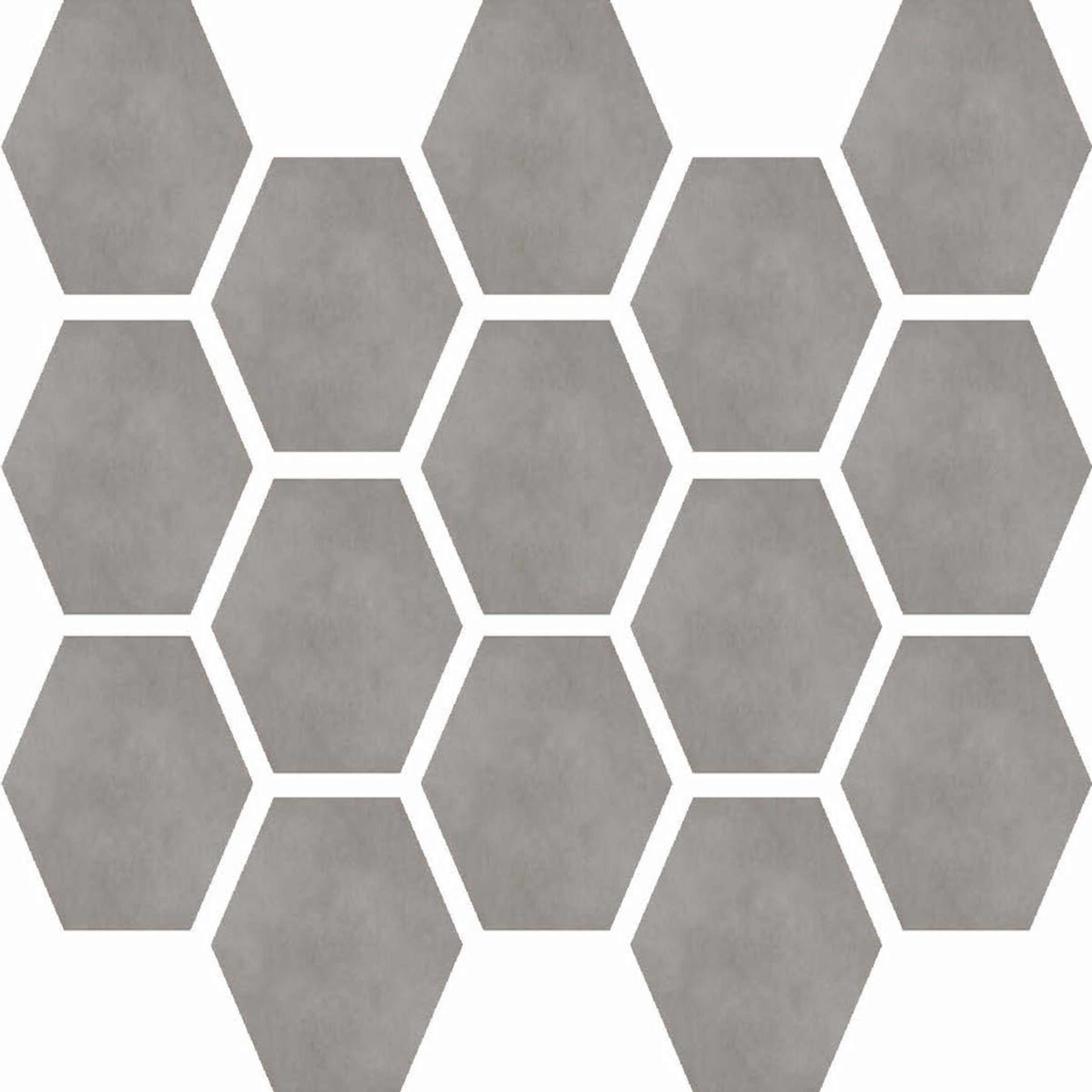 Etna in Gris Hexagon Mosaic Tile
