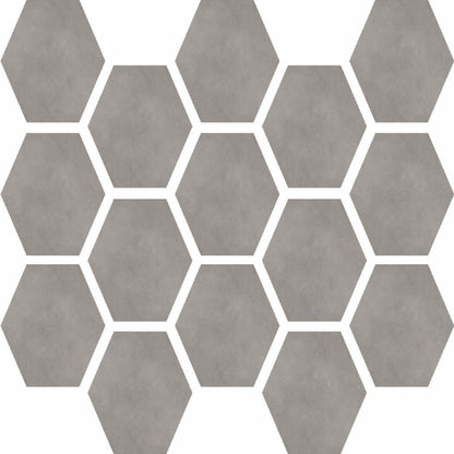 Etna in Gris Hexagon Mosaic Tile