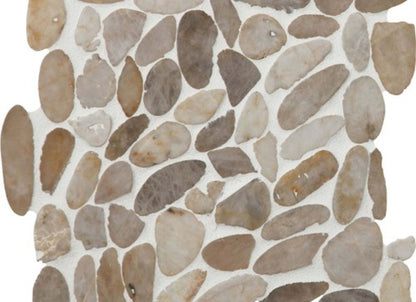 Pebbles in White Snowball Flat 12x12