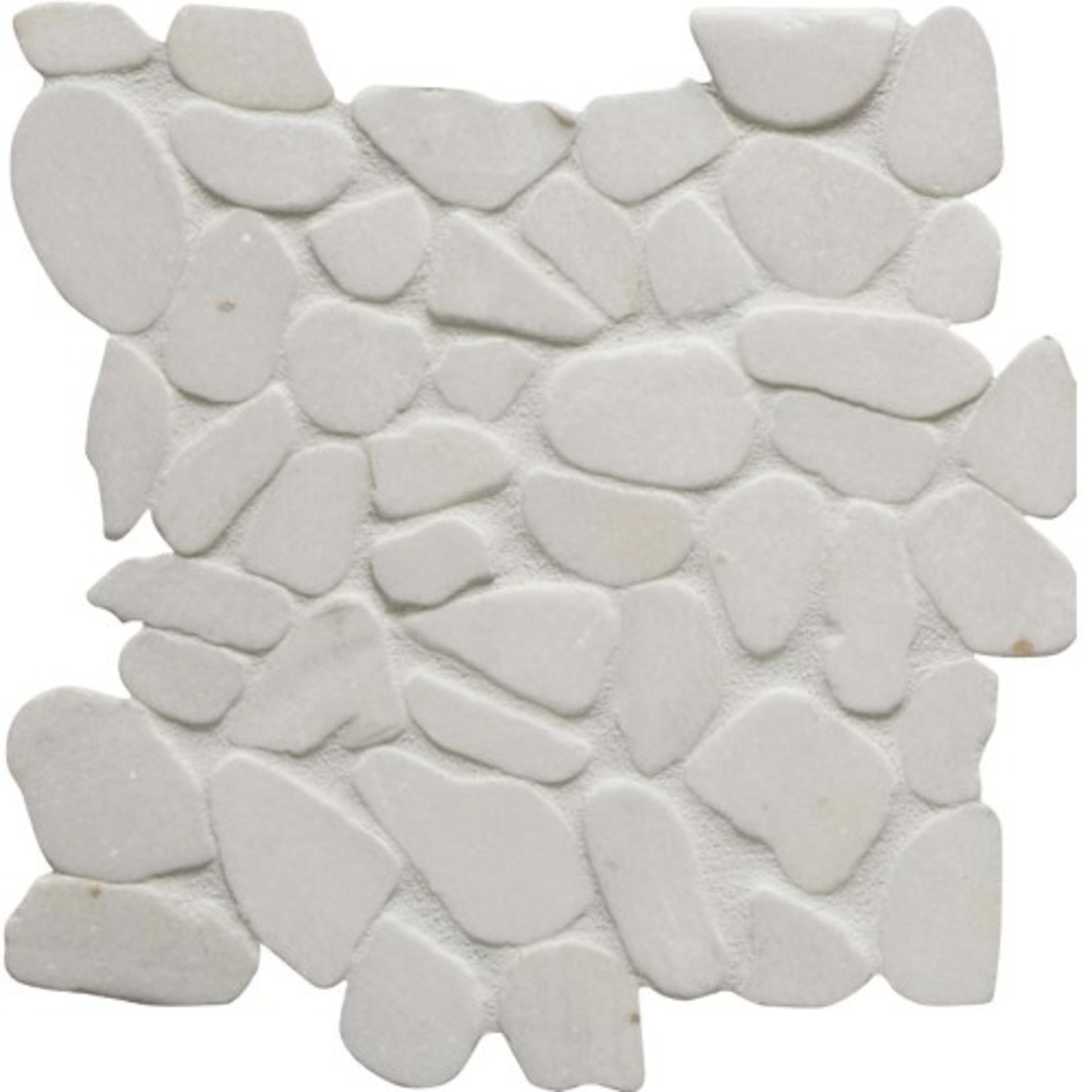 Pebbles in Cotton Flat 12x12 Natural Stone