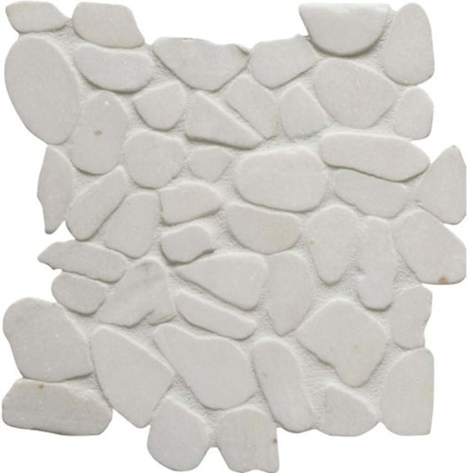 Pebbles in Cotton Flat 12x12 Natural Stone