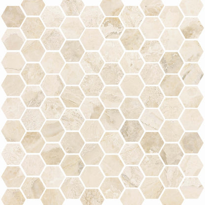 Premier Marble in Giallo Polished M12hex Natural Stone