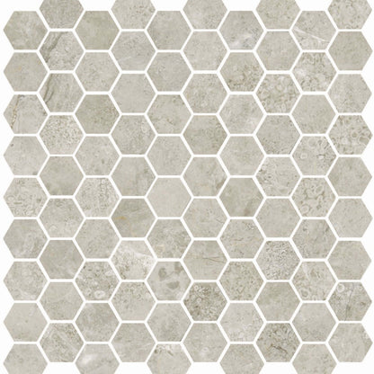 Premier Marble in Argento Polished M12hex Natural Stone