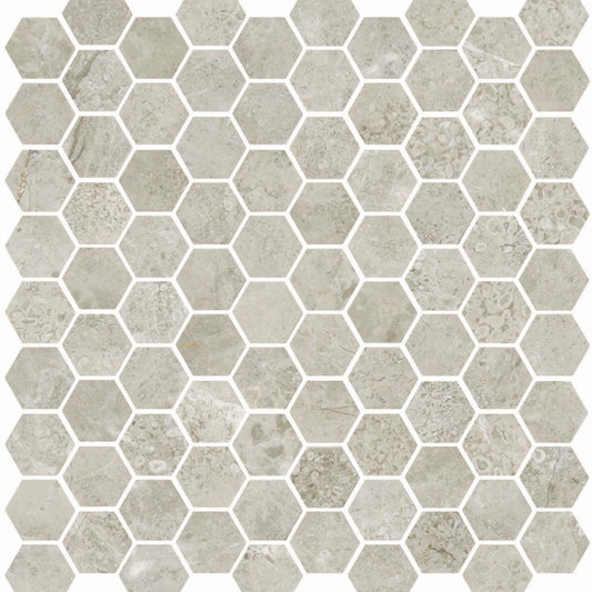 Premier Marble in Argento Polished M12hex Natural Stone