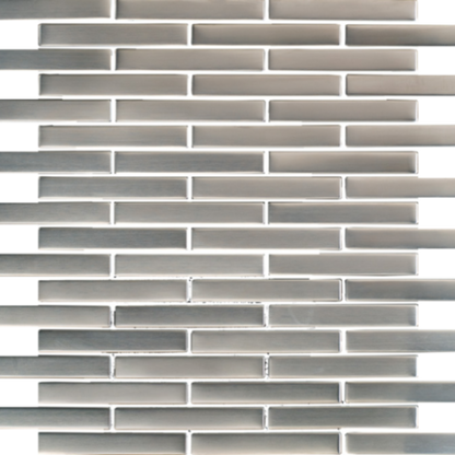 Matrix in Stainless M1/2x4 Metal Tile