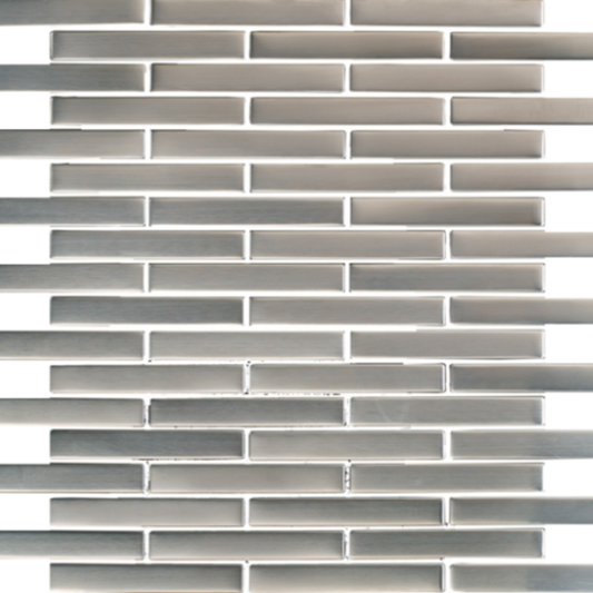 Matrix in Stainless M1/2x4 Metal Tile