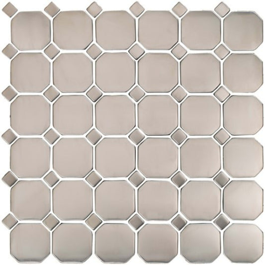 Matrix in Stainless M12oct Metal Tile