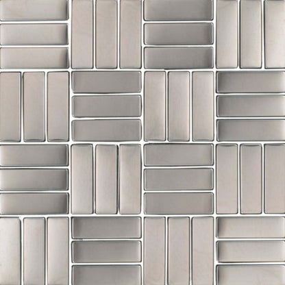 Matrix in Stainless M12par Metal Tile
