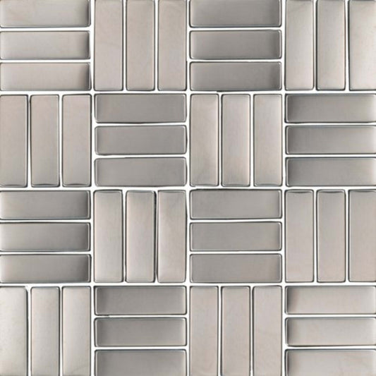 Matrix in Stainless M12par Metal Tile